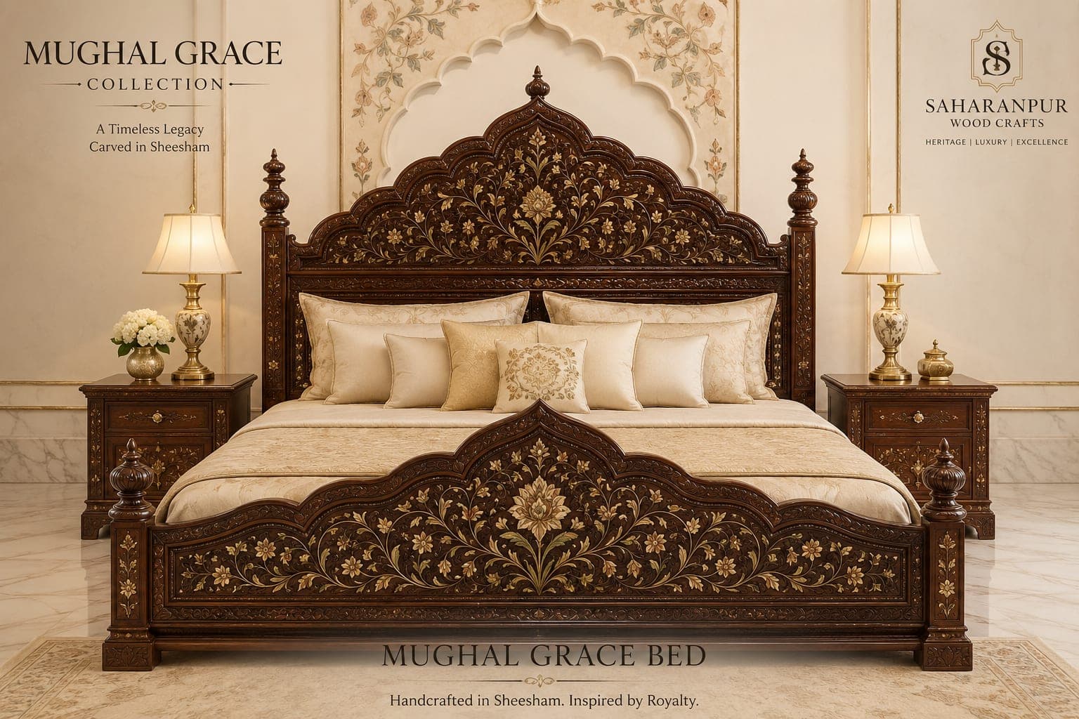 Mughal Grace Bed - view 1