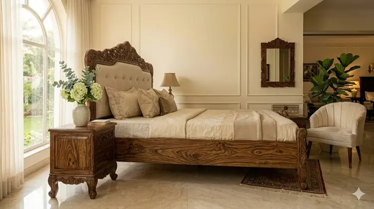 Rajwada Heritage Bed - view 1