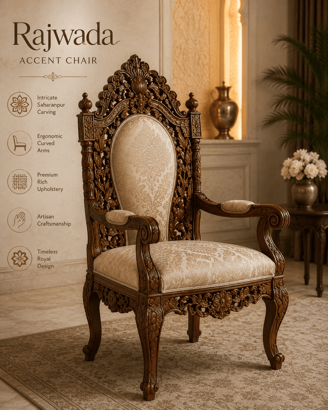 Rajwada Accent Chair - view 2