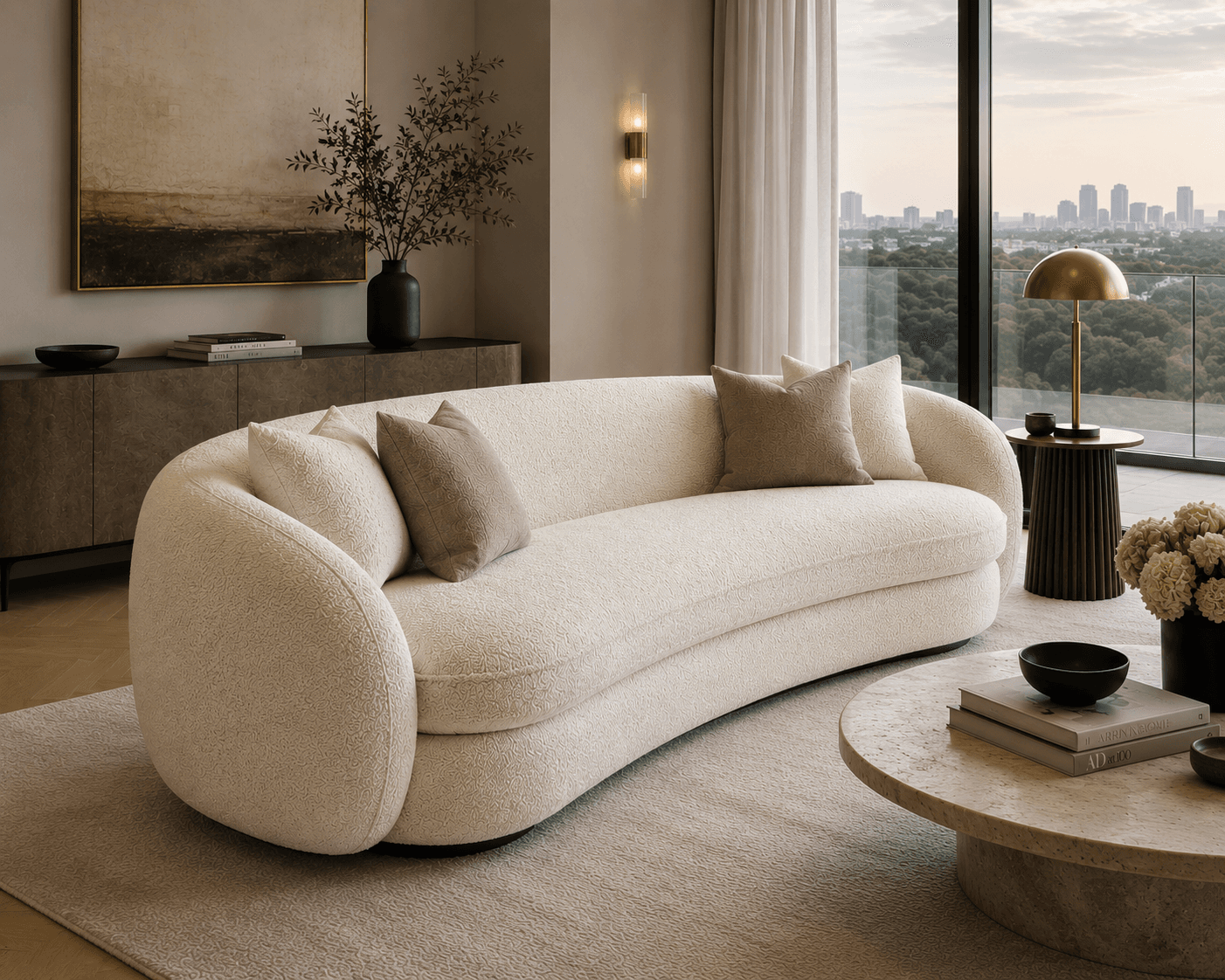 Kensington Curved Sofa - view 3