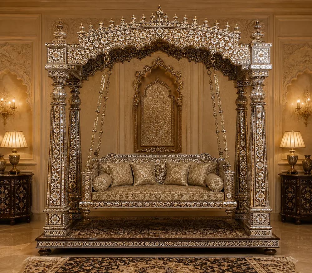 Sheesh Mahal Grand Swing — Handcrafted royal jhula